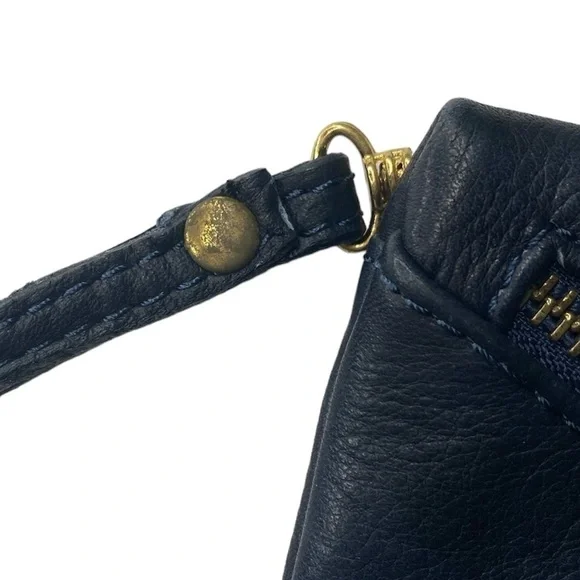 Vera Pelle Genuine Leather made in Italy royal blue envelope crossbody purse - Picture 6 of 10